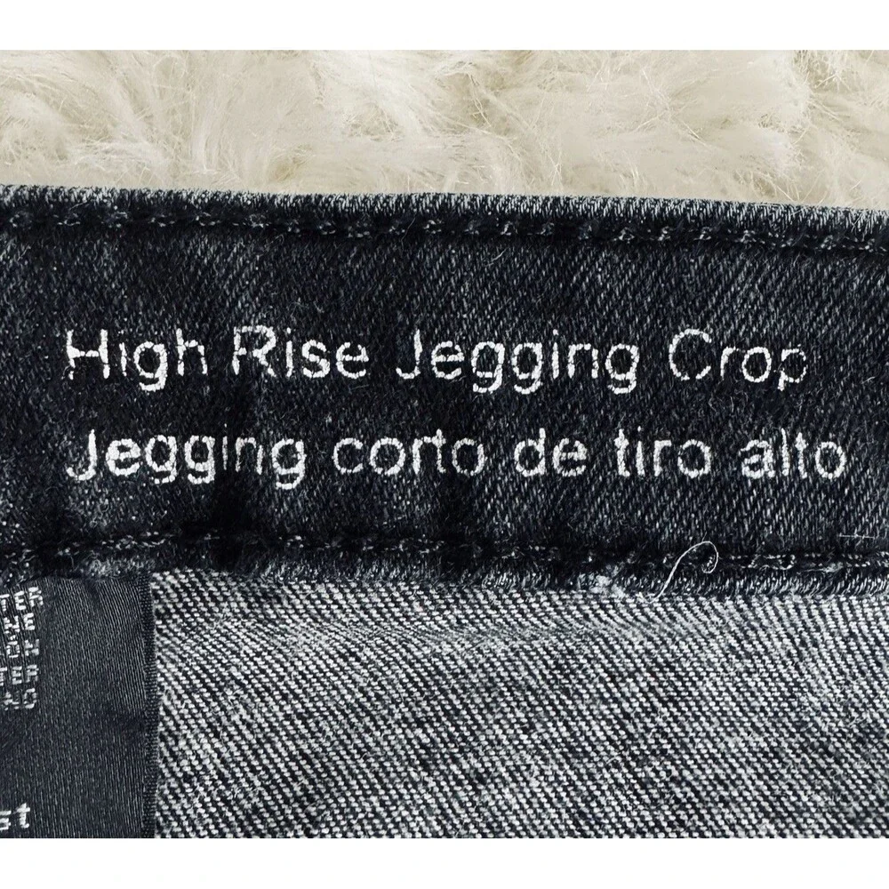 Mossimo High Rise Jegging Crop Jeans Plus 18 (38x24.5) Black Denim Stretch Women